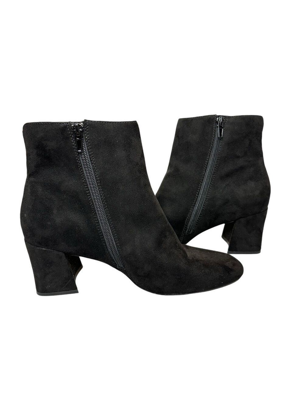 Chinese Laundry‎ Daria Block Heel Black Suede Bootie Women’s Size 8.5